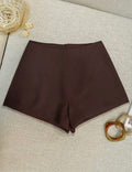 Espresso Luxe Tailored Shorts