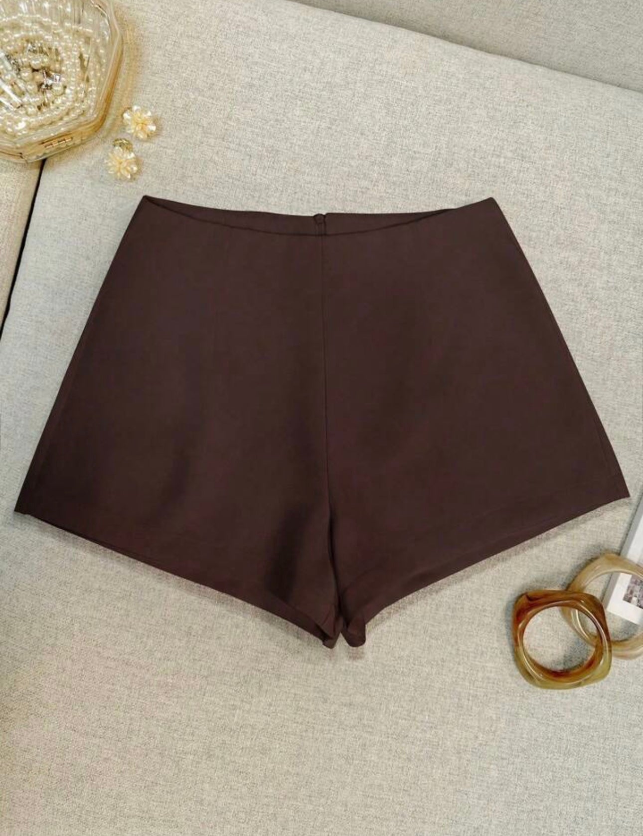 Espresso Luxe Tailored Shorts