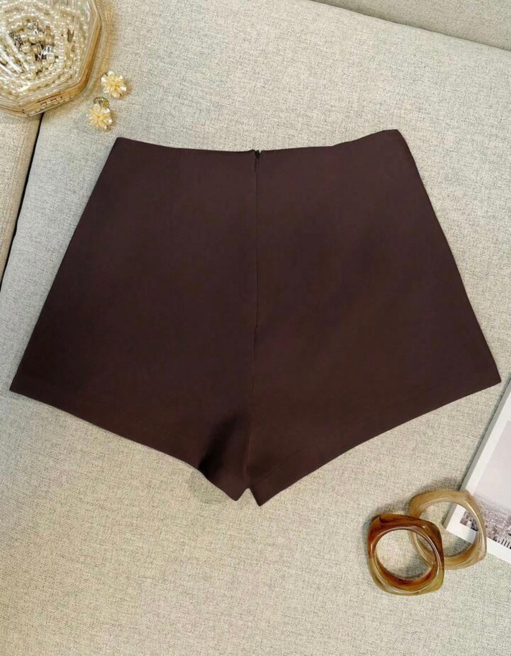 Espresso Luxe Tailored Shorts